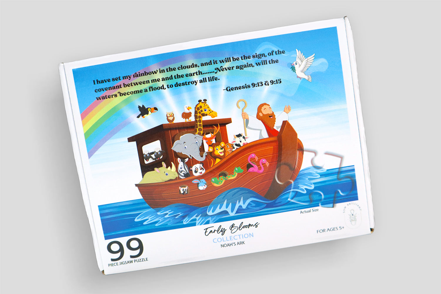 Noah Ark Jigsaw Puzzle Box front cover I Sow Brilliant