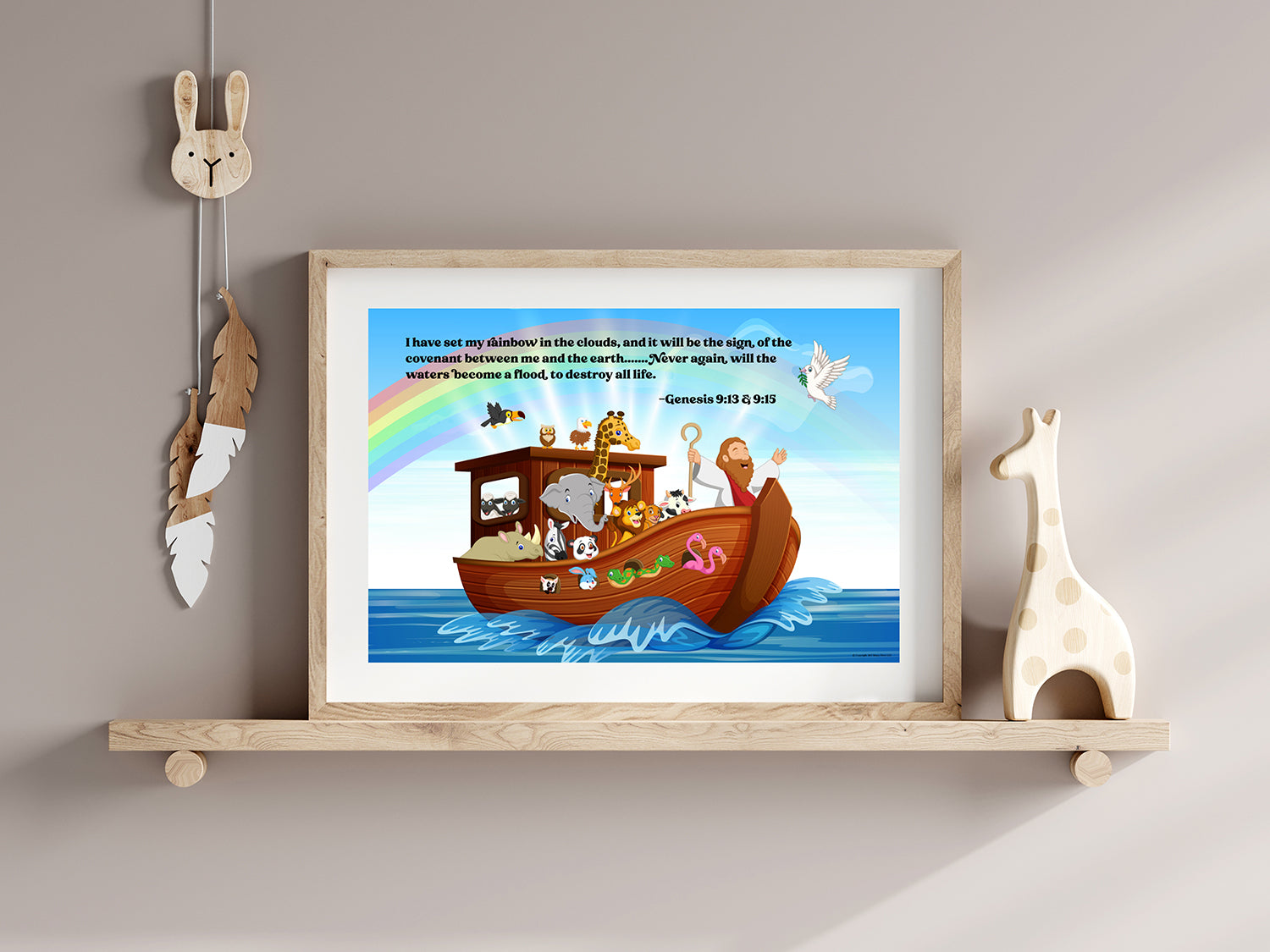 Example of how to use a 5x7 frame to frame the  story card to display the photo in the home after puzzle use.  